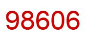 Number 98606 red image