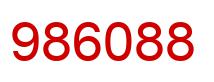 Number 986088 red image