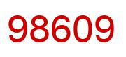Number 98609 red image