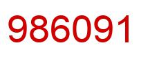 Number 986091 red image