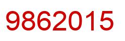 Number 9862015 red image
