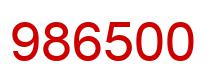 Number 986500 red image