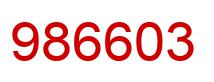 Number 986603 red image