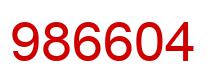 Number 986604 red image