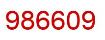 Number 986609 red image