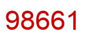 Number 98661 red image