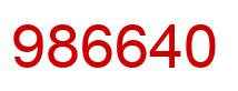 Number 986640 red image
