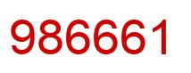 Number 986661 red image