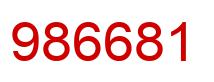 Number 986681 red image