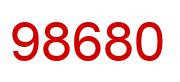 Number 98680 red image