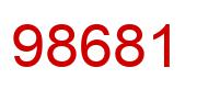 Number 98681 red image