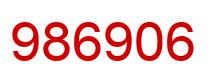Number 986906 red image