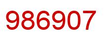 Number 986907 red image