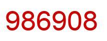 Number 986908 red image