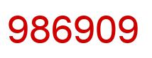 Number 986909 red image