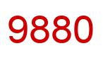 Number 9880 red image