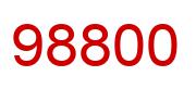 Number 98800 red image