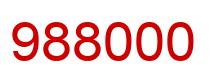 Number 988000 red image