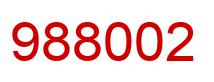 Number 988002 red image