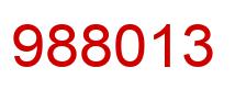 Number 988013 red image