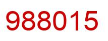 Number 988015 red image