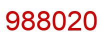 Number 988020 red image