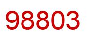 Number 98803 red image