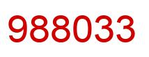 Number 988033 red image