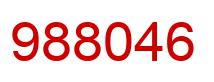Number 988046 red image