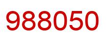 Number 988050 red image