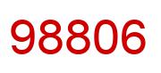 Number 98806 red image