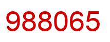 Number 988065 red image