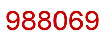 Number 988069 red image