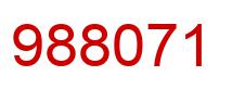 Number 988071 red image