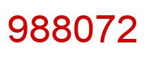 Number 988072 red image