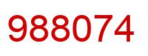 Number 988074 red image