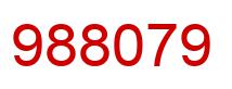 Number 988079 red image