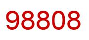 Number 98808 red image