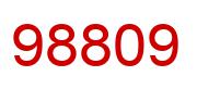 Number 98809 red image