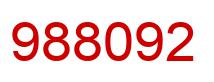 Number 988092 red image