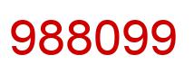 Number 988099 red image