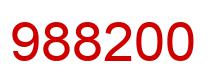 Number 988200 red image
