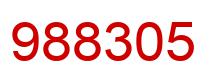 Number 988305 red image