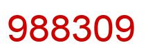 Number 988309 red image