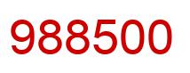 Number 988500 red image