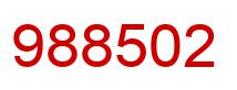 Number 988502 red image