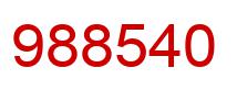 Number 988540 red image