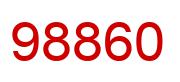 Number 98860 red image