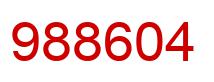 Number 988604 red image