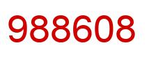 Number 988608 red image